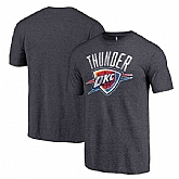 Men's Oklahoma City Thunder Distressed Team Logo D.Gray T-Shirt FengYun,baseball caps,new era cap wholesale,wholesale hats